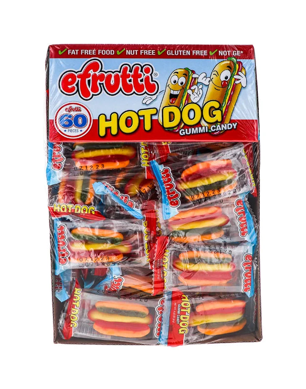 E-Frutti Gummy Hot Dogs Candy (60 Count) - 0.32 oz image 0
