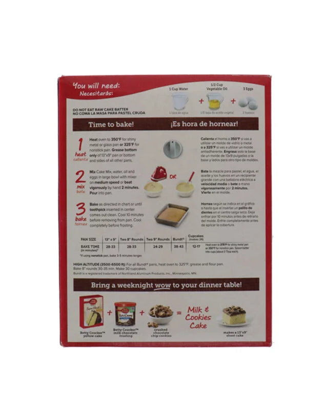 Betty Crocker Super Moist Yellow Cake Mix, 15.25 oz image 0