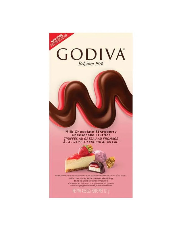 Godiva Strawberry Cheesecake Dessert Truffles 4.25 oz image 0