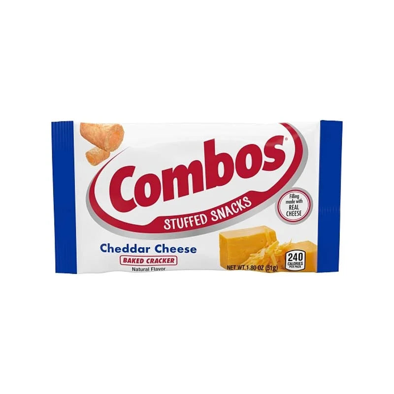 Combos Cheddar Cheese Cracker Baked Snacks 18 Count - 1.7 oz image 0