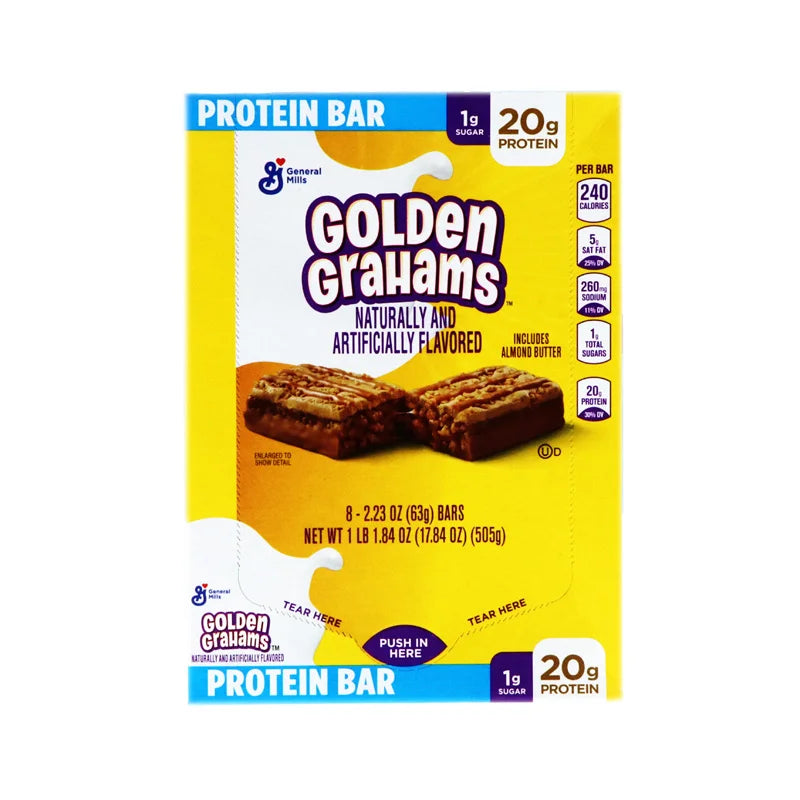 General Mills Golden Grahams Protein Bar 8 Count - 2.23 oz image 0