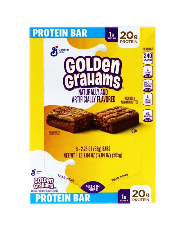 General Mills Golden Grahams Protein Bar 8 Count - 2.23 oz image 0