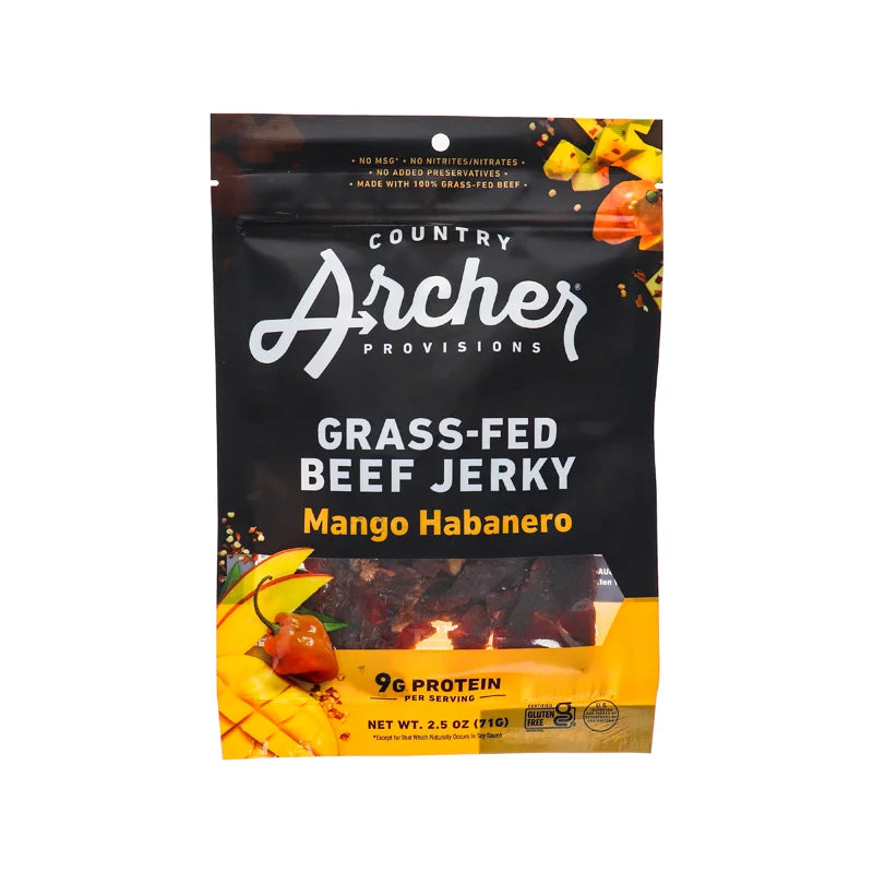Country Archer Beef Jerky Mango Habanero Bag 2.5 oz image 0
