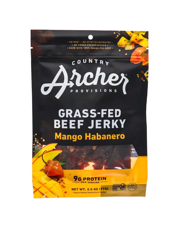 Country Archer Beef Jerky Mango Habanero Bag 2.5 oz image 0