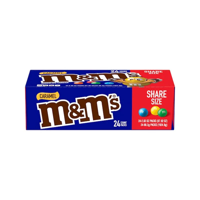 M&M's King Size Caramel Chocolate Candy Box 24 Count - 2.83 oz image 0