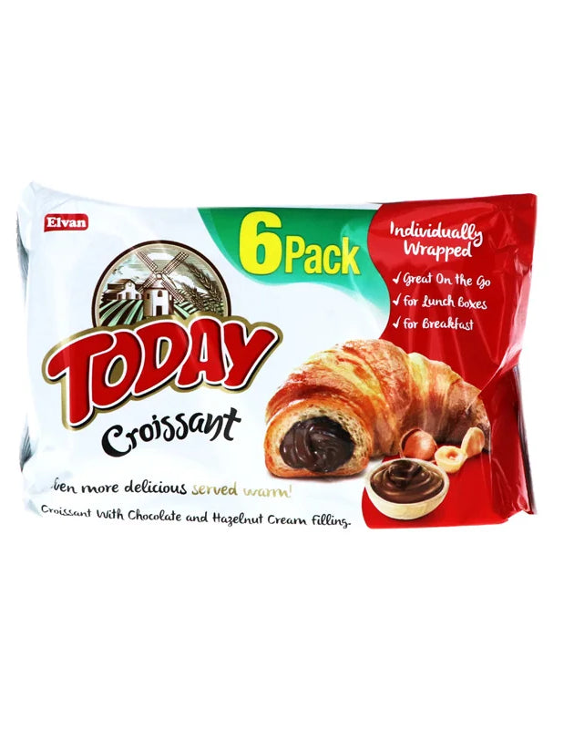Today Croissant Chocolate with Hazelnut Cream Filling 6 Count - 1.58 oz image 0