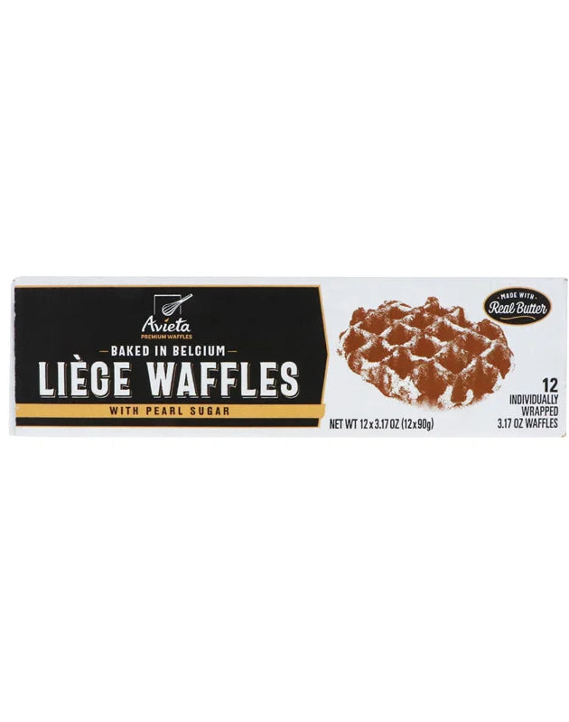 Avieta Liege Belgium Waffles with Pearl Sugar 12 Count - 3.17 oz image 0