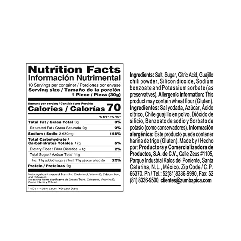 Zumba Acidin Spicy Chili Mix 10 Count - 1.06 oz image 2