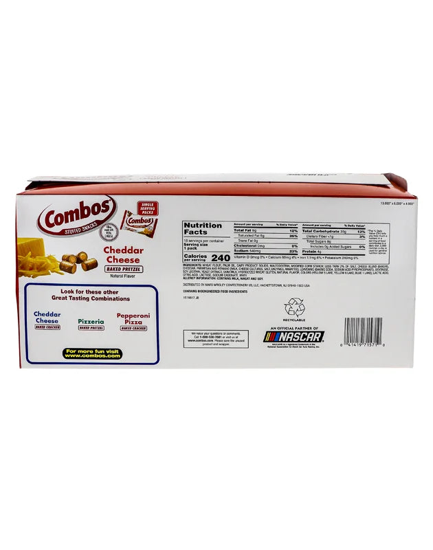 Combos Cheddar Cheese Cracker Baked Snacks 18 Count - 1.7 oz image 0