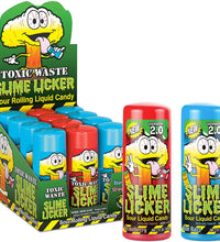 Toxic Waste Slime Licker 2.0 Sour Rolling Liquid Assorted Candy 12 Count - 2 oz image 0