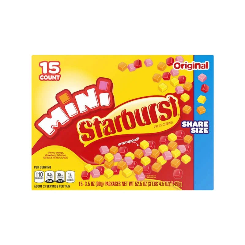 Starburst Gummies Mini Original King Size 15 Count -3.5 oz image 0