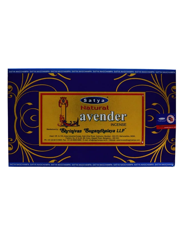 Satya Natural Lavender Incense sticks 12 Count image 0