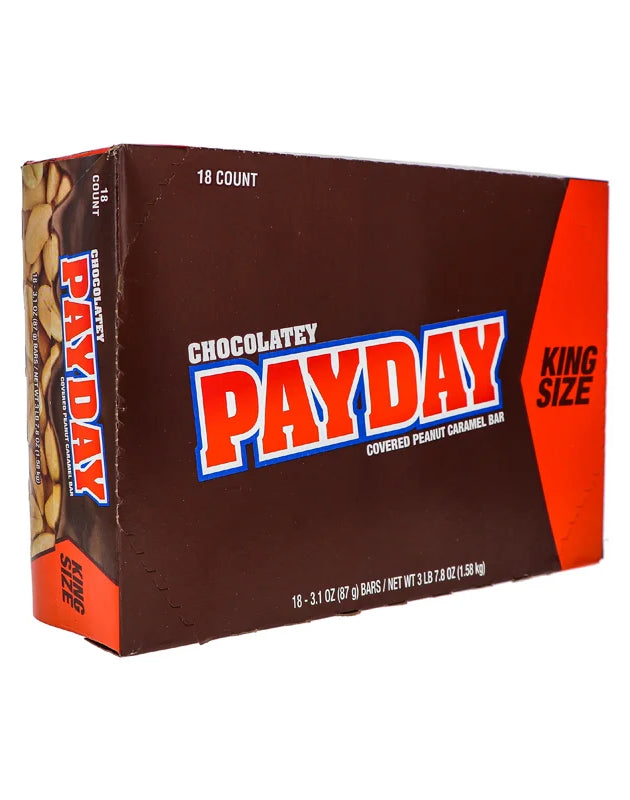 Payday King Size Chocolatey Peanut & Caramel Candy Bar (18 Count) - 3.1 oz image 0