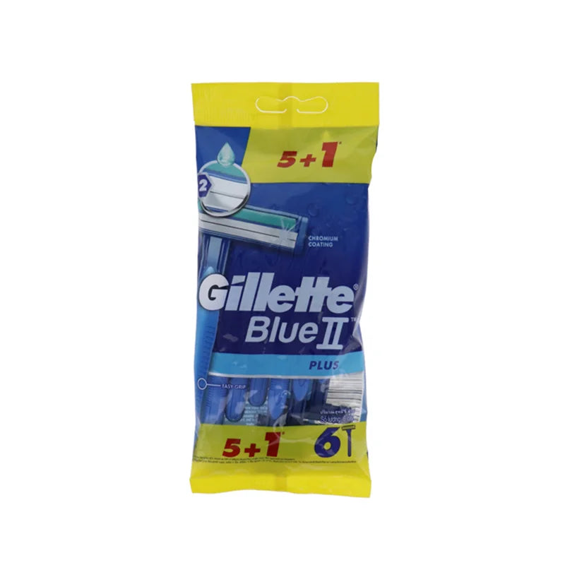 Gillette Blue II 5 Plus 1 Razors - (Pack of 6) image 0
