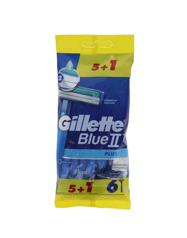 Gillette Blue II 5 Plus 1 Razors - (Pack of 6) image 0