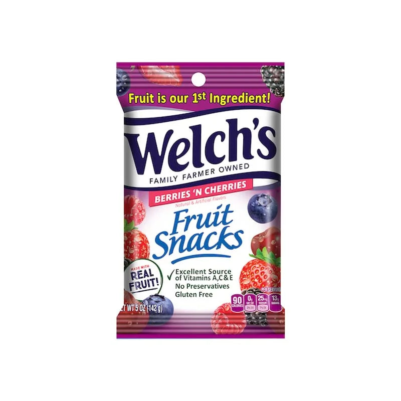 Welchs Peg Fruit Snack Berries N Cherries 12 Count - 5 oz image 0