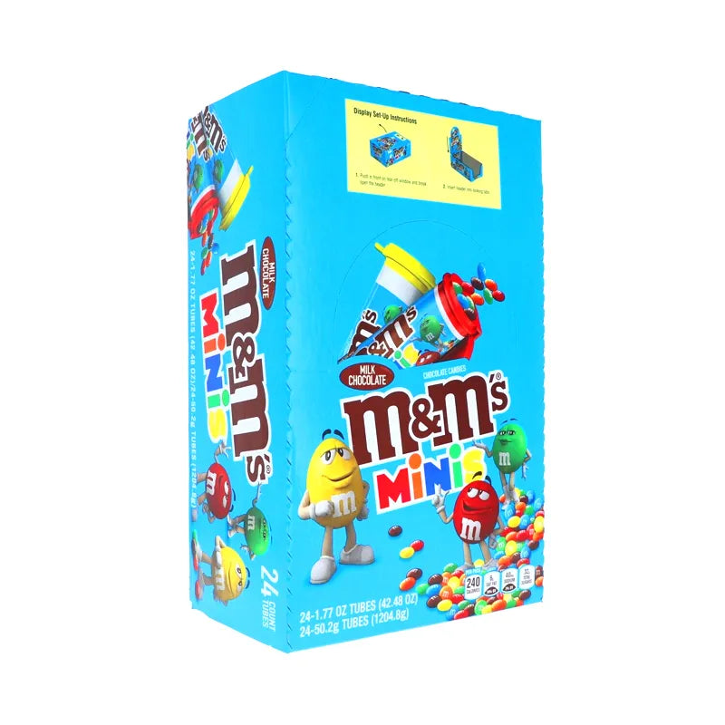 M&M's King-Size Minis Milk Chocolate Tube Candy 24 Count - 1.77 oz image 0
