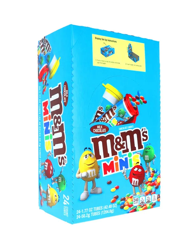 M&M's King-Size Minis Milk Chocolate Tube Candy 24 Count - 1.77 oz image 0