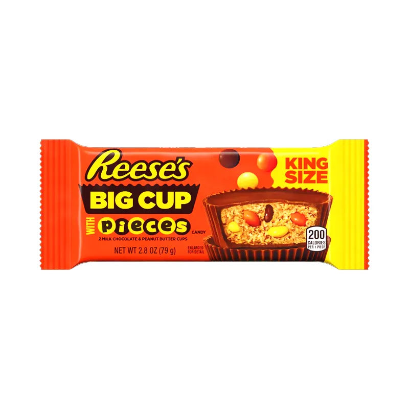 Reeses King Size Peanut Butter Cups with Reeses Pieces 16 Count -2.8 oz image 1