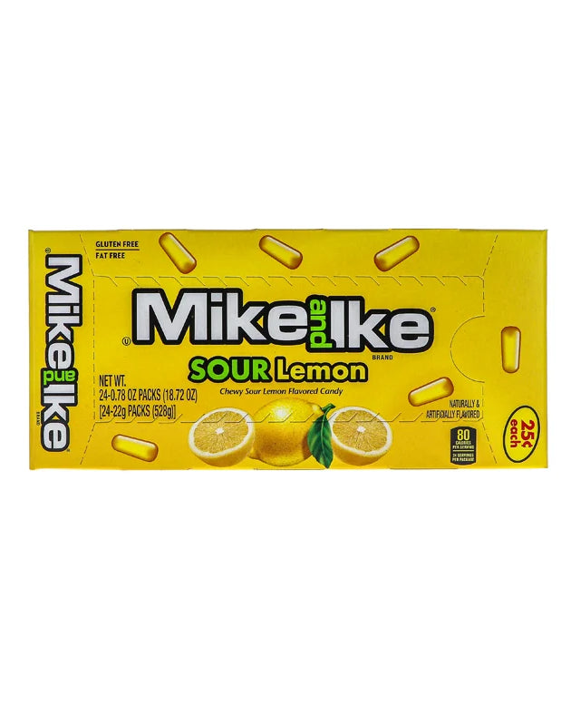 Mike And Ike 25c Sour Lemon Chewy Candies 24 Count - 0.78 oz image 0