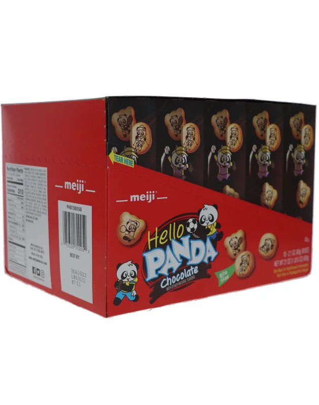 Meiji Hello Panda Cookies, Chocolate Creme Filled - Box 10 Count - 2.1 oz image 0