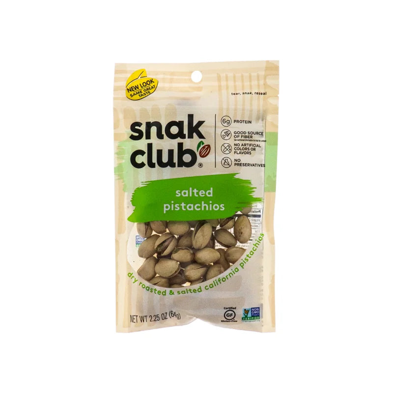 Snak Club Salted Pistachio Peg (Pack of 6) - 2.25 oz image 0