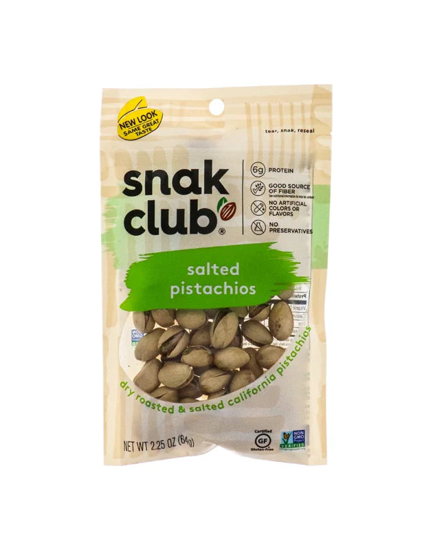 Snak Club Salted Pistachio Peg (Pack of 6) - 2.25 oz image 0