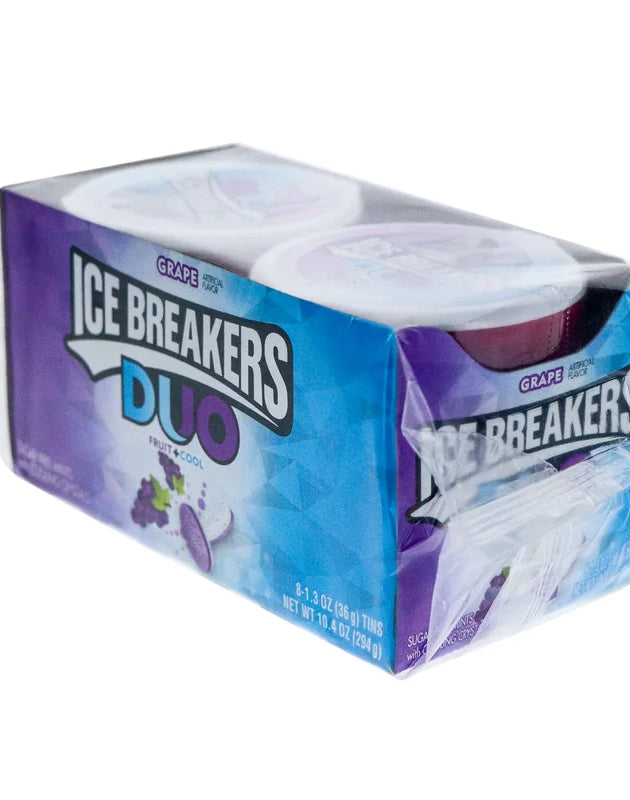 Ice Breakers Duo, Grape Flavored Mints - Can 8 Count - 1.3 oz image 0