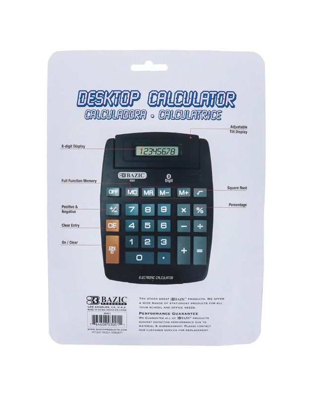 8 Digit Desktop Calculator Each image 0
