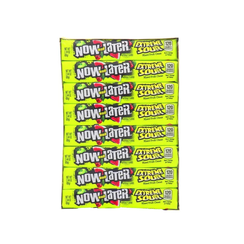Now & Later Xtreme Sours Candy 24 Count - 16 Pieces image 1