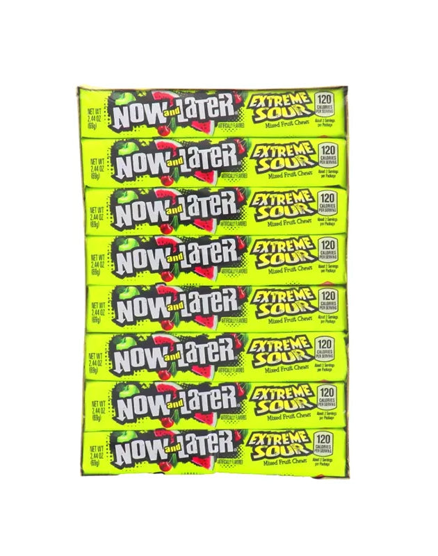 Now & Later Xtreme Sours Candy 24 Count - 16 Pieces image 0