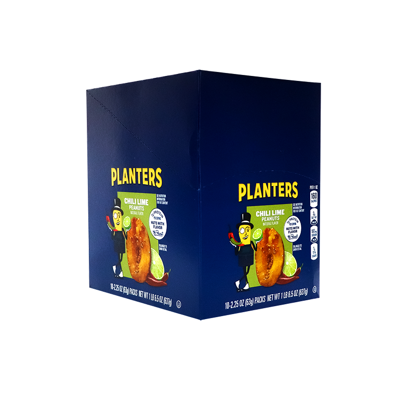 Planters Chili Lime Peanuts 10 Count - 2.25 oz image 1