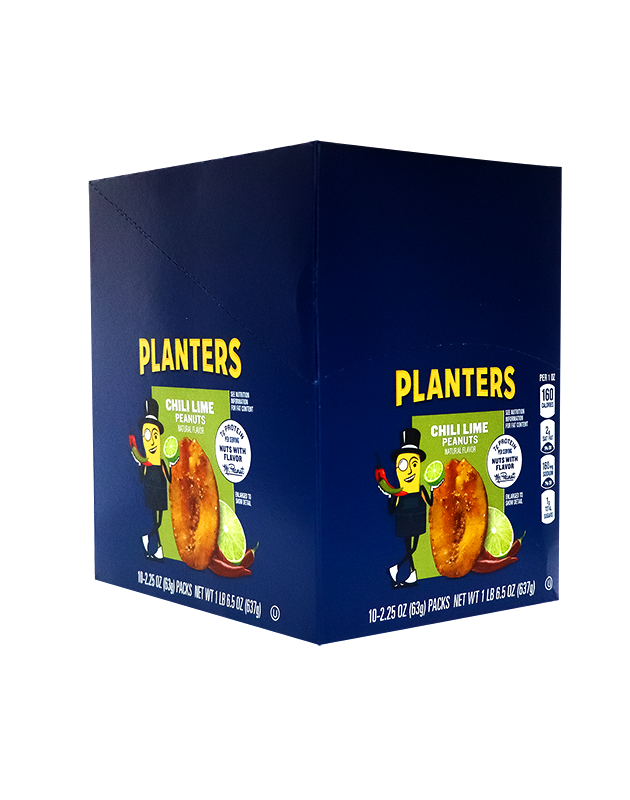 Planters Chili Lime Peanuts 10 Count - 2.25 oz image 0