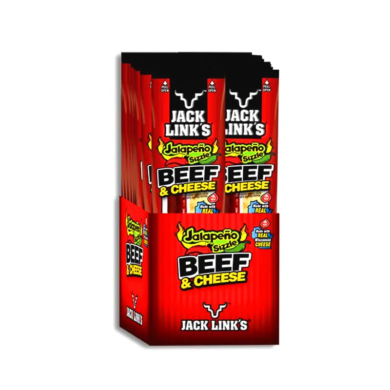 Jack Link Beef Stick Beef & Cheese Jalapeno Sizzle 16/1.2Oz image 0
