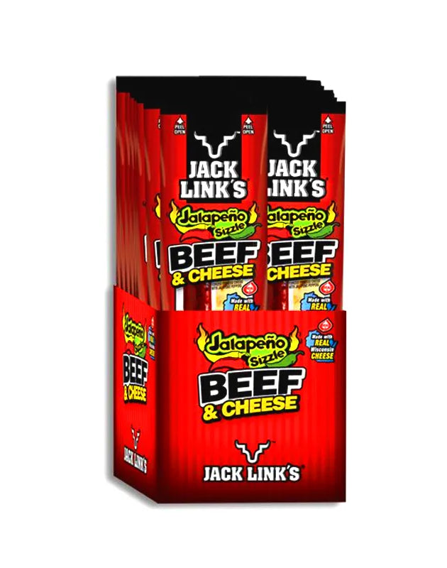 Jack Link Beef Stick Beef & Cheese Jalapeno Sizzle 16/1.2Oz image 0