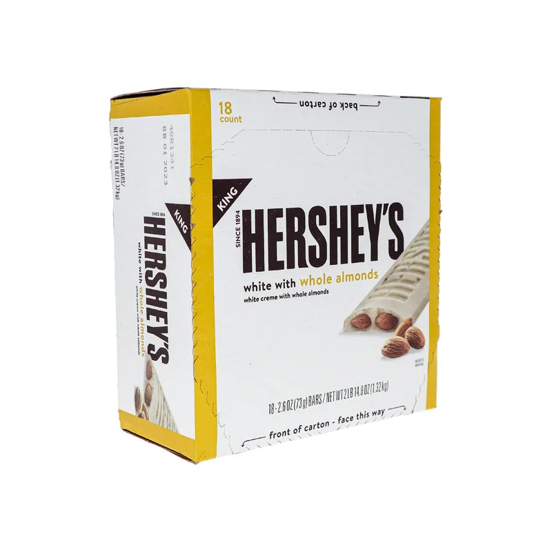 Hershey White Creme Bar with Whole Almonds King Size 18 Count - 2.60 oz image 1