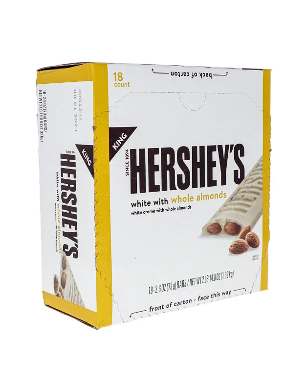 Hershey White Creme Bar with Whole Almonds King Size 18 Count - 2.60 oz image 0