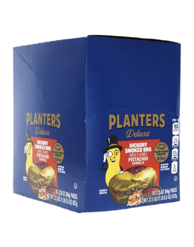 Planters Hickory Smoked BBQ Pistachio Kernels - Tube 10 Count - 2.5 oz image 0