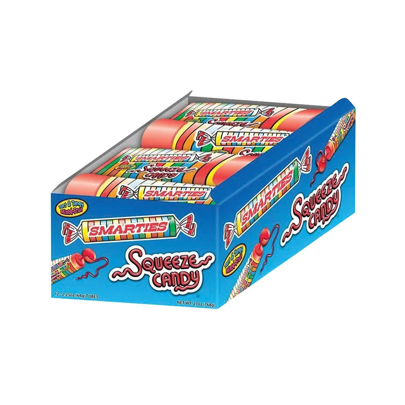 Smarties Squeeze Candy Tart & Tangy Mixed-Fruit - Tube 12 Count - 2.25 oz image 0