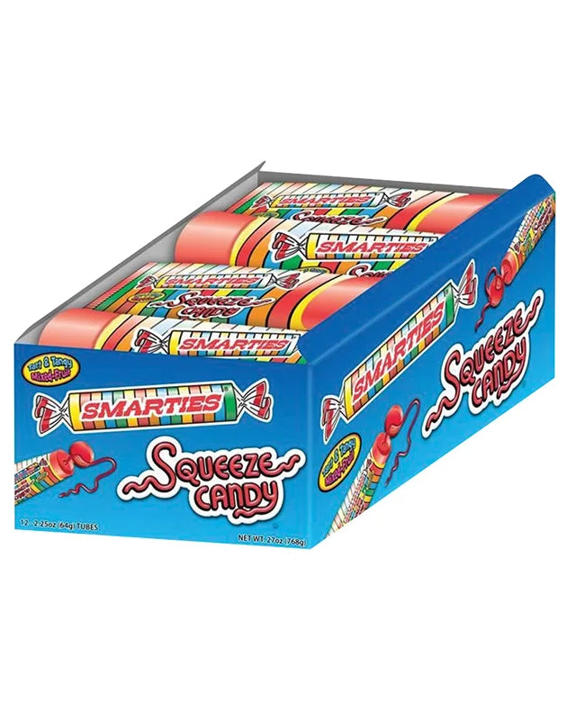 Smarties Squeeze Candy Tart & Tangy Mixed-Fruit - Tube 12 Count - 2.25 oz image 0