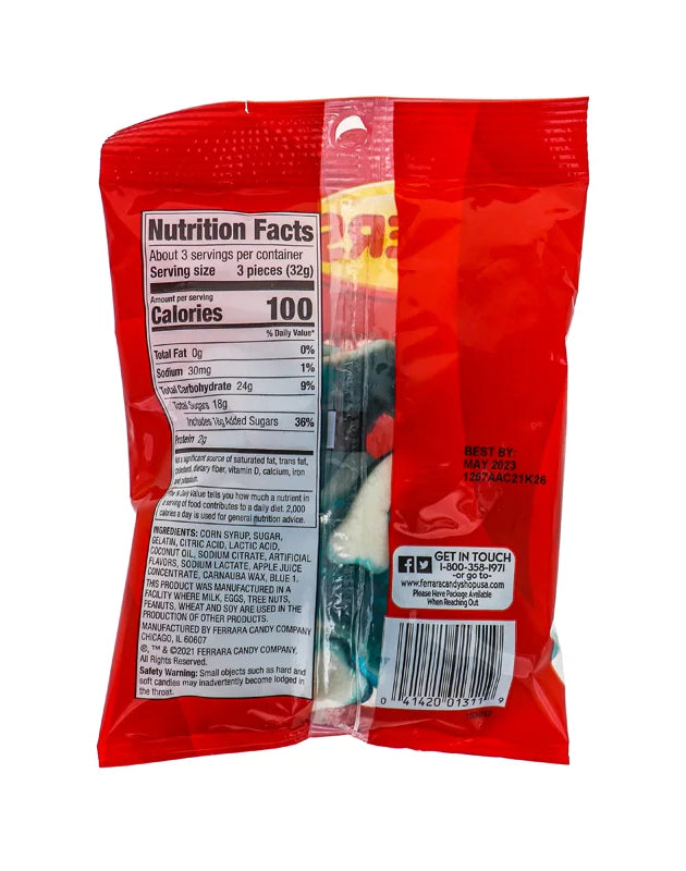 Sathers 2/$2 Blue Sharks Candy 12 Count - 3.5 oz image 0