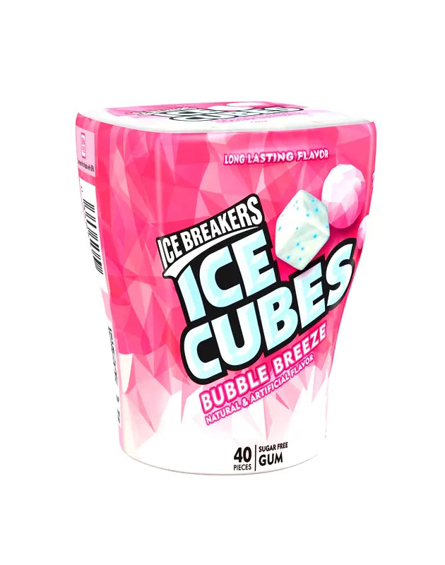 Ice Breakers Ice Cubes Gum Bubble Breeze - Bottle (Pack Of 4) - 40 Pieces image 0