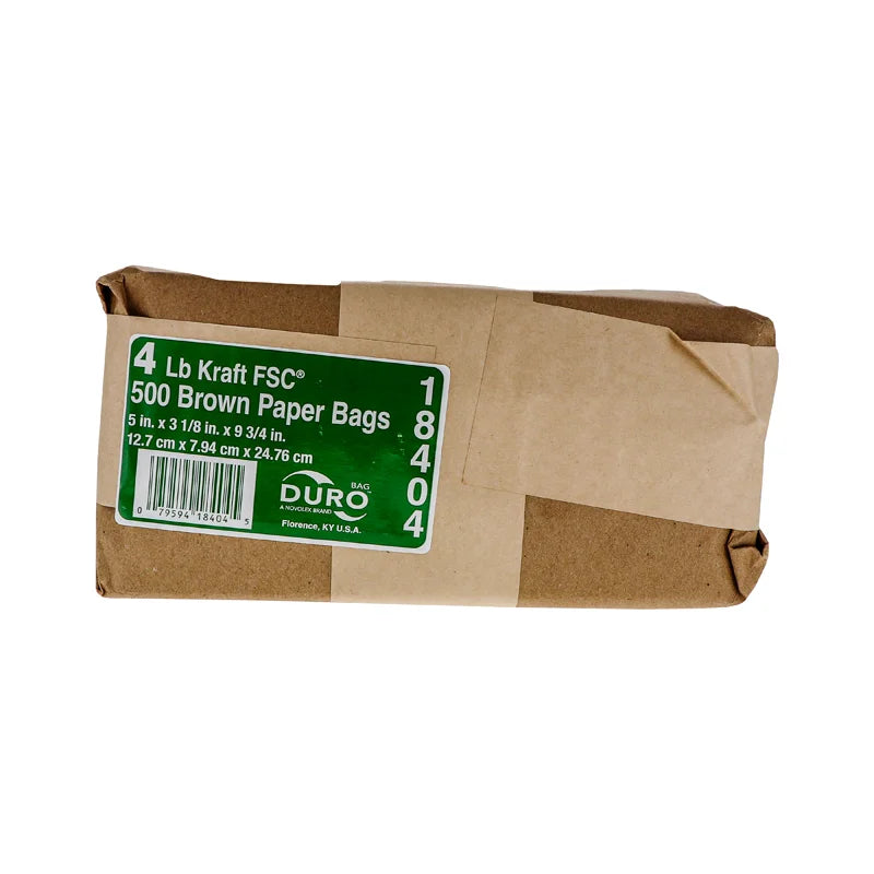 Duro Brown Paper Bag 4 Lb - 500 Count image 0