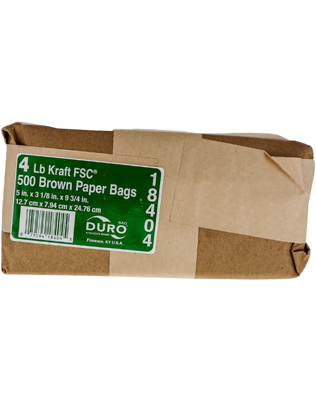 Duro Brown Paper Bag 4 Lb - 500 Count image 0