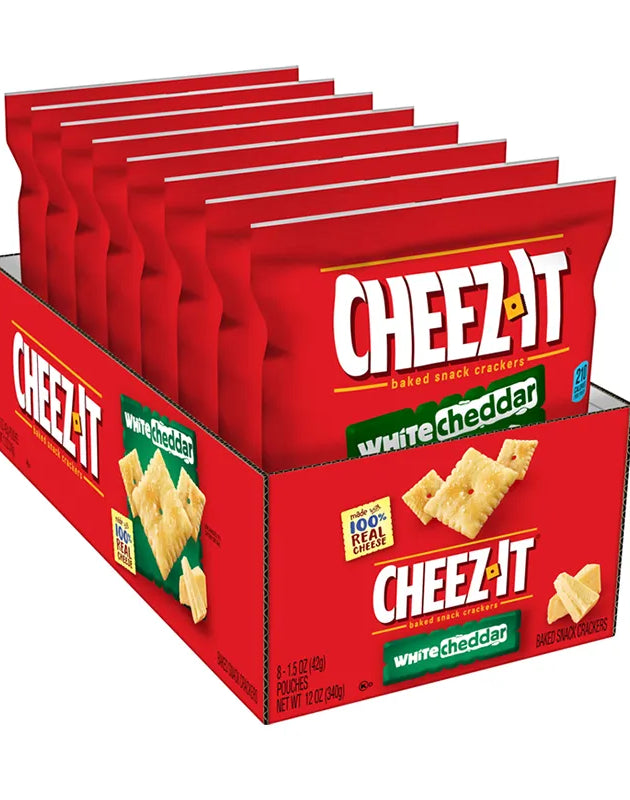 Cheez-It Baked Snack White Cheddar Crackers 8 Count - 1.5 oz image 0