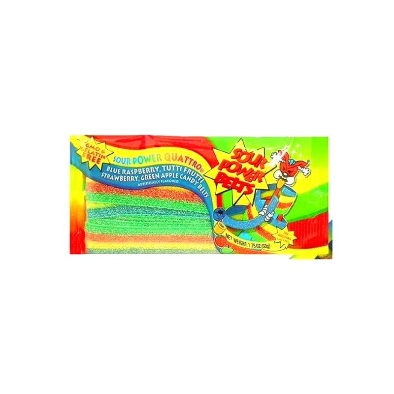 Sour Power Belts 4 Flavors 24 Count - 1.75 oz image 1
