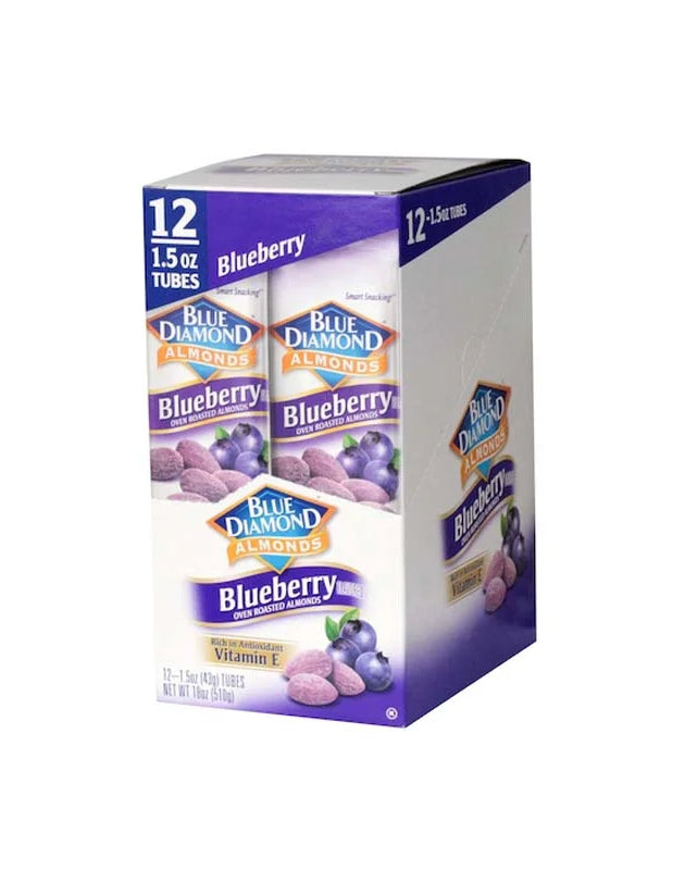 Blue Diamond Blueberry Oven Roasted Almonds,1.5 oz tube, 12 Pack image 0