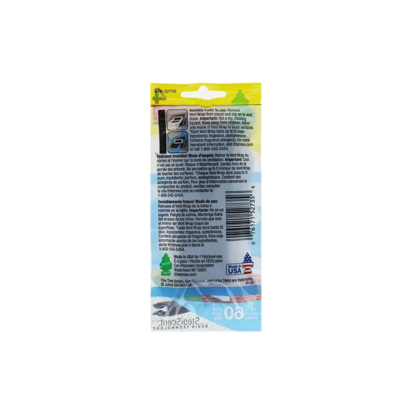 Little Trees Vent Wrap Air Freshener Summer Linen (Pack of 1) - 4 Count image 1