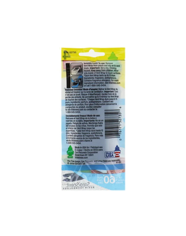 Little Trees Vent Wrap Air Freshener Summer Linen (Pack of 1) - 4 Count image 0