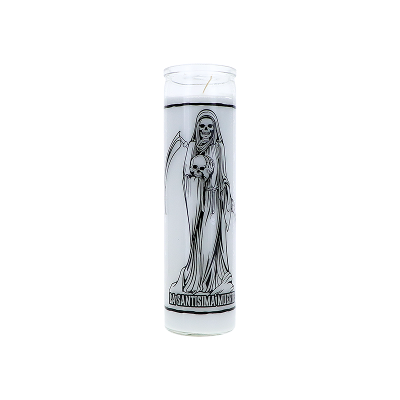 Santa Muerte Candle - White - 1 Count Only image 0
